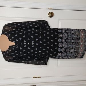 J. Jill sheer tunic dress lightweight size large petite boho